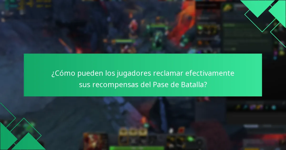 ¿Cómo pueden los jugadores reclamar efectivamente sus recompensas del Pase de Batalla?