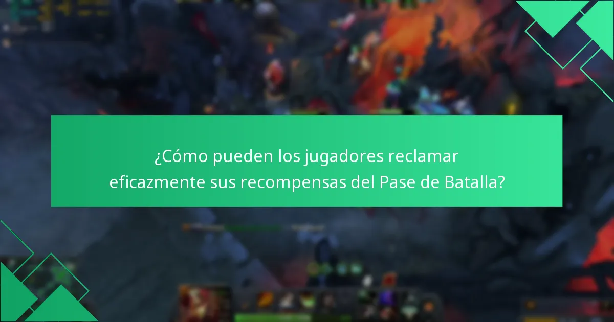 ¿Cómo pueden los jugadores reclamar eficazmente sus recompensas del Pase de Batalla?