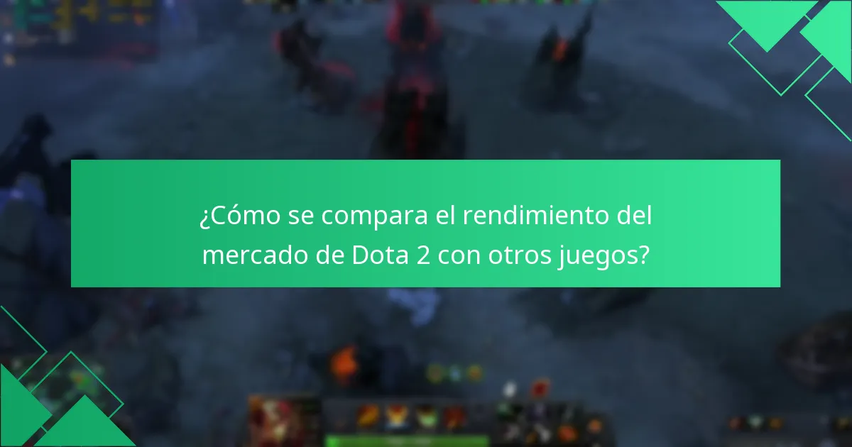 ¿Cómo se compara el rendimiento del mercado de Dota 2 con otros juegos?