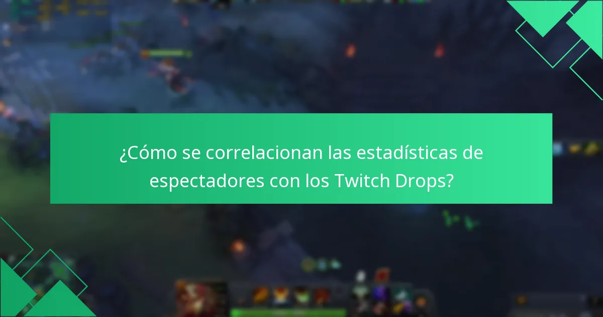 ¿Cómo se correlacionan las estadísticas de espectadores con los Twitch Drops?