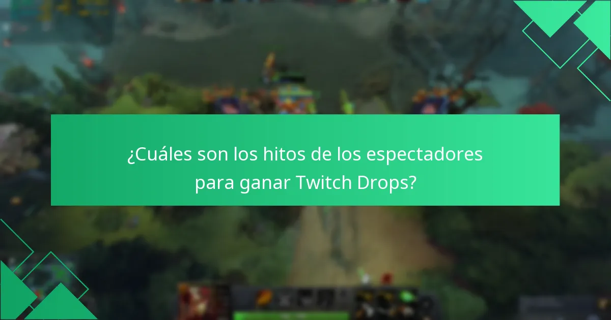 ¿Cuáles son los hitos de los espectadores para ganar Twitch Drops?